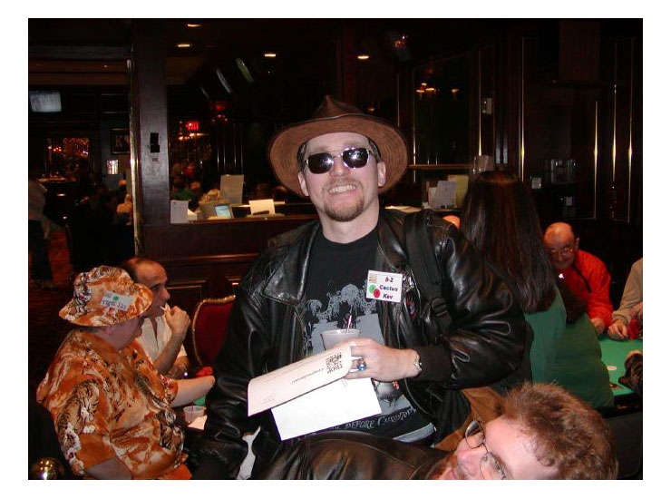 Cactus Kev is all smiles after taking third place at the ATLARGE No-Limit Hold'em Tournament. Cactus Kev is all smiles after taking third place at the ATLARGE No-Limit Hold'em Tournament.